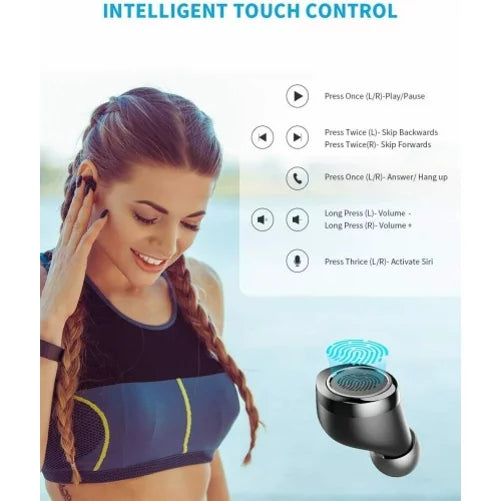 Wireless Earphones TWS True Stereo Earbuds Headphones w Mic Charging Case LED Display V9V for Nokia 8 V 5G UW - Nubia Red Magic 3 / 3S - OnePlus 8, 7T, 9, Nord N200 5G N100 N10 5G, Pro