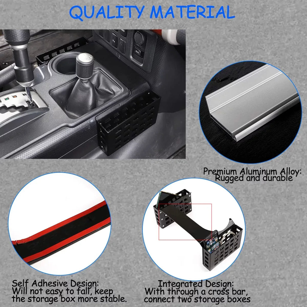 Tinki Car Shifter Storage Box Compatible with Toyot@ FJ Cruiser 2007-2021, Jet 5.3in,1PCS