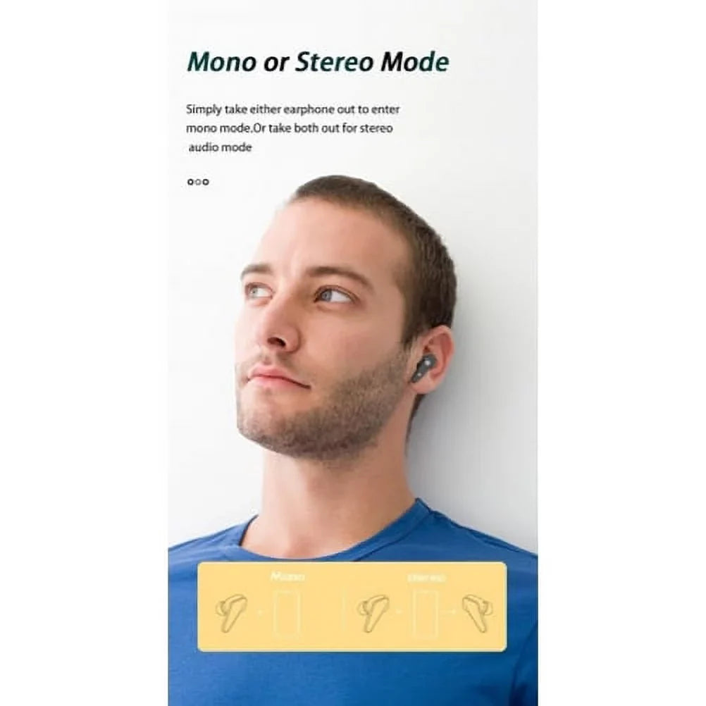 Wireless TWS Earphones for Amazon Fire Max 11 (2023) - Earbuds Headphones True Stereo Headset Hands-free Mic Charging Case Compatible With Amazon Fire Max 11 (2023) Tablet