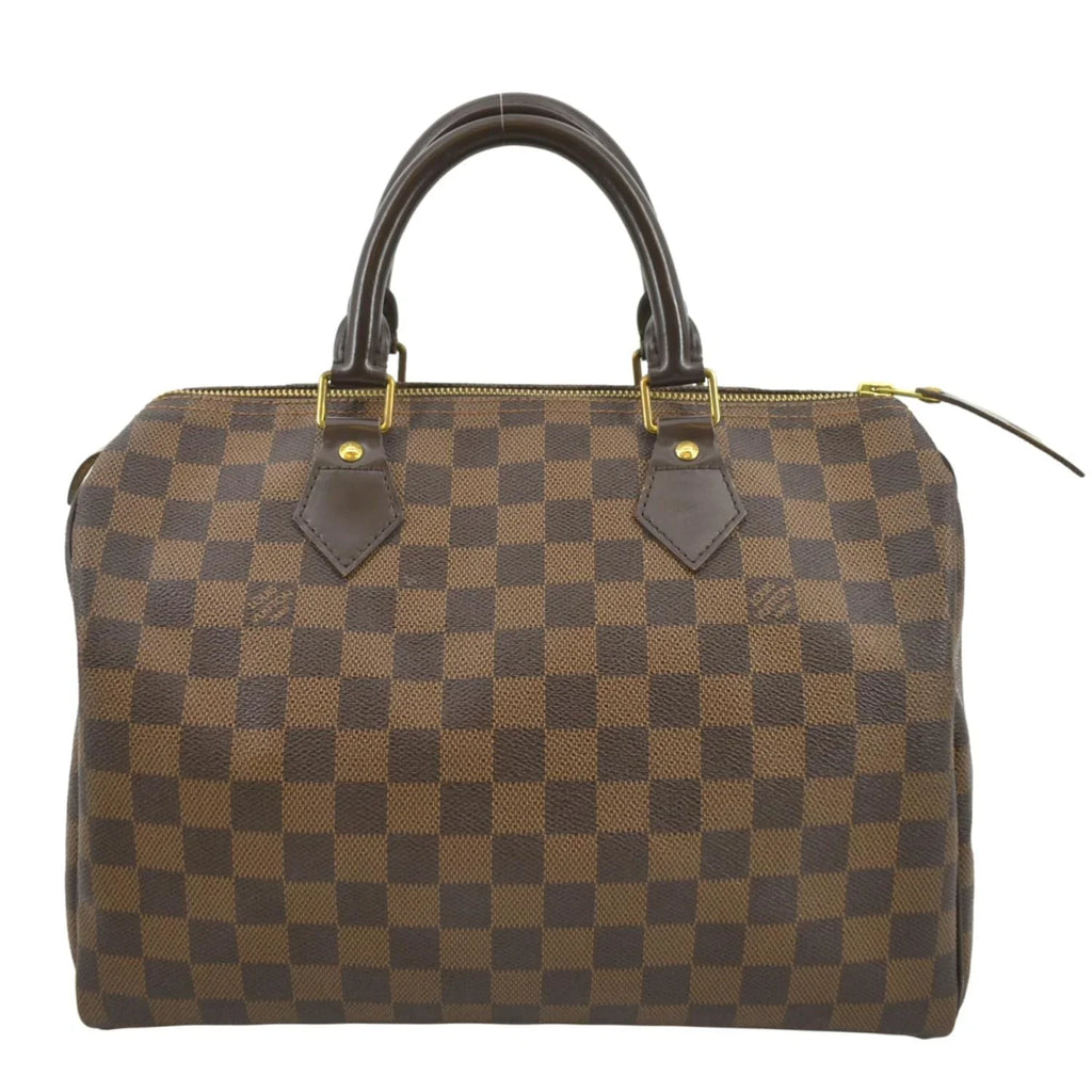 Pre-owned LOUIS VUITTON Speedy 25 Damier Ebene Satchel Bag Brown