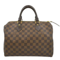 Pre-owned LOUIS VUITTON Speedy 25 Damier Ebene Satchel Bag Brown