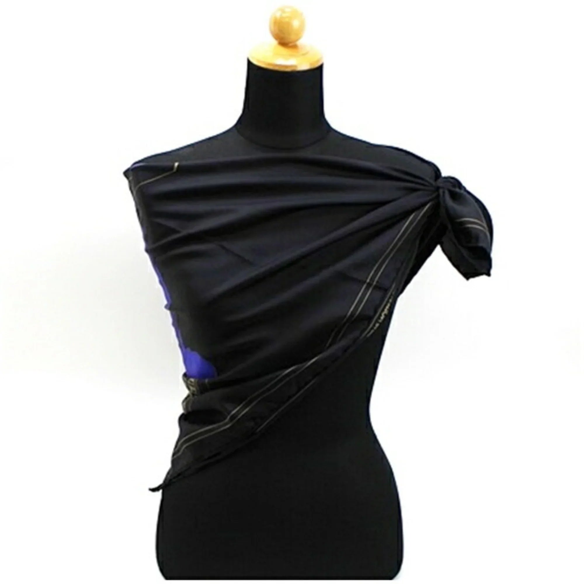 Pre-Owned Louis Vuitton Silk Scarf Muffler Ebony Women's (Good)