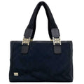 Pre-Owned Gucci Tote Bag Dark Silver Horsebit 145810 Canvas Leather GUCCI Handbag Ladies (Good)