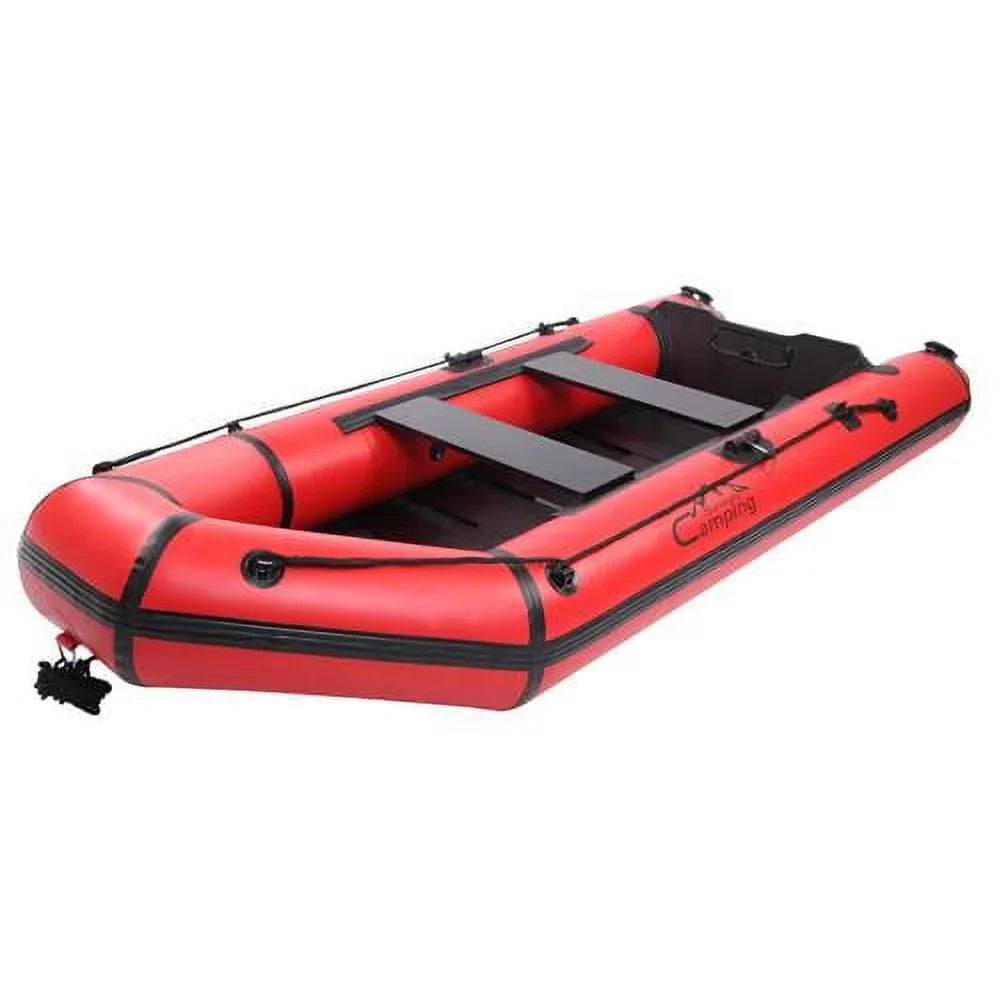 Campingsurvivals 10ft Polyvinyl Chloride Inflatable Fishing Assault Boat Red