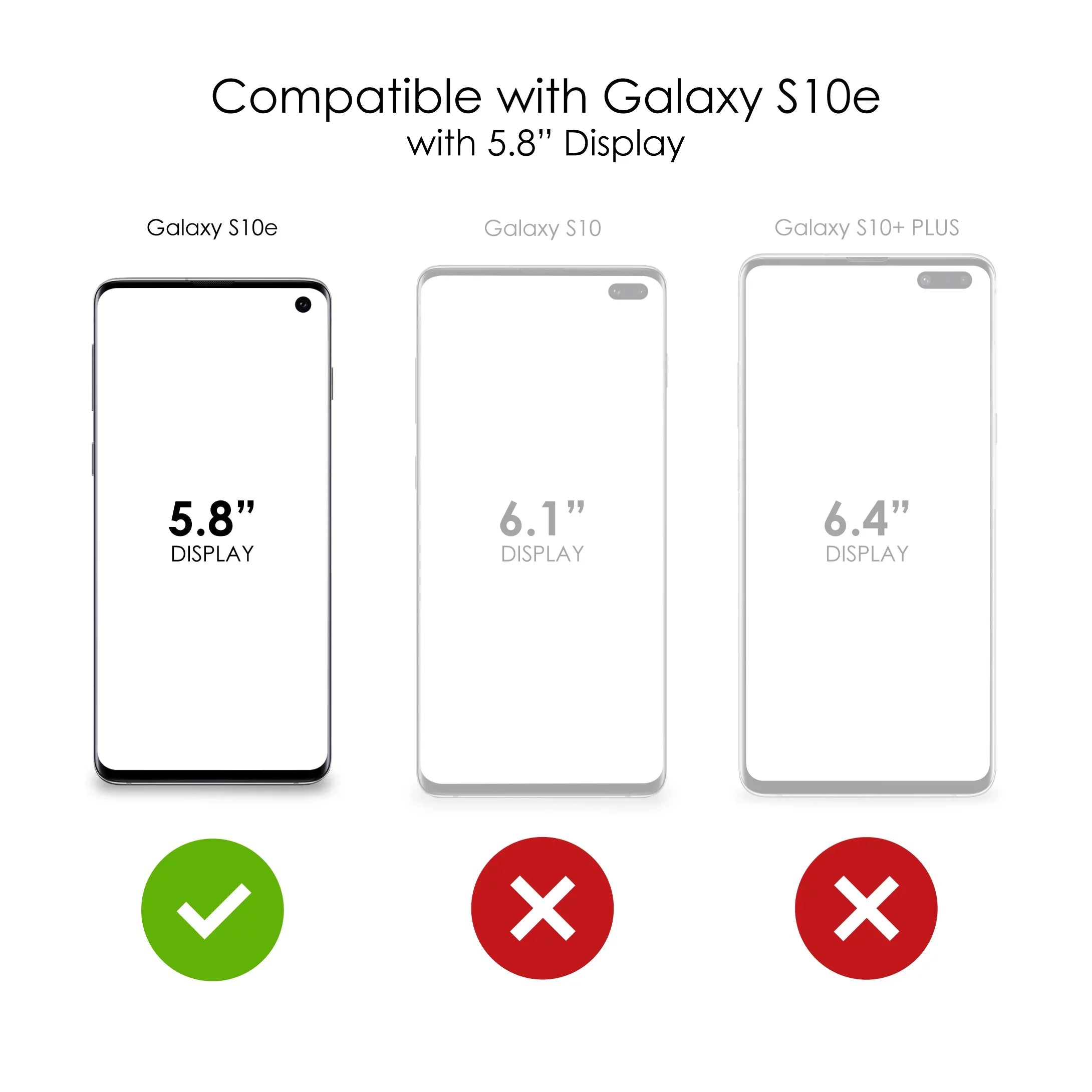 DistinctInk Clear Shockproof Hybrid Case for Galaxy S10e (5.8" Screen) - TPU Bumper, Acrylic Back, Tempered Glass Screen Protector - 2 Corinthians 5:7 - Walk By Faith Even When I Cannot See