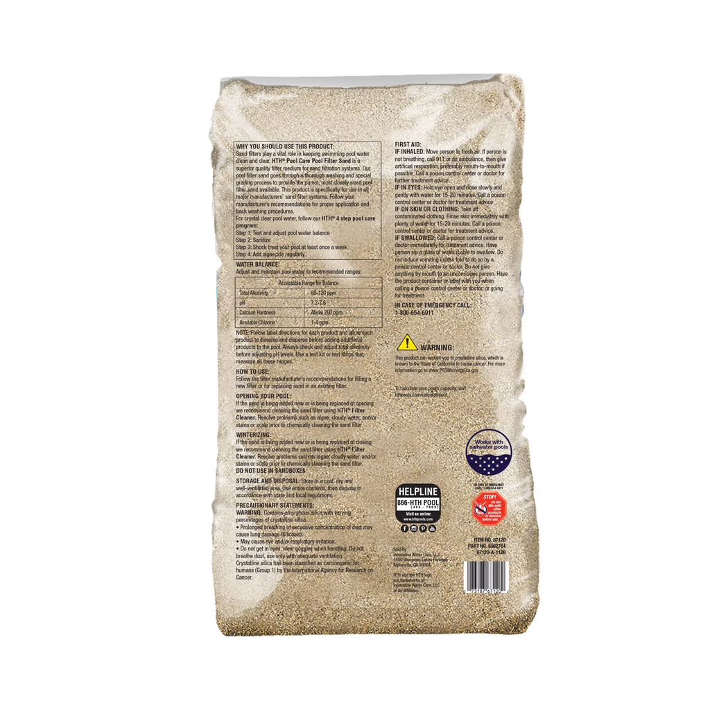 HTH Pool Care Pool Filter Sand for Swimming Pools, 50lb