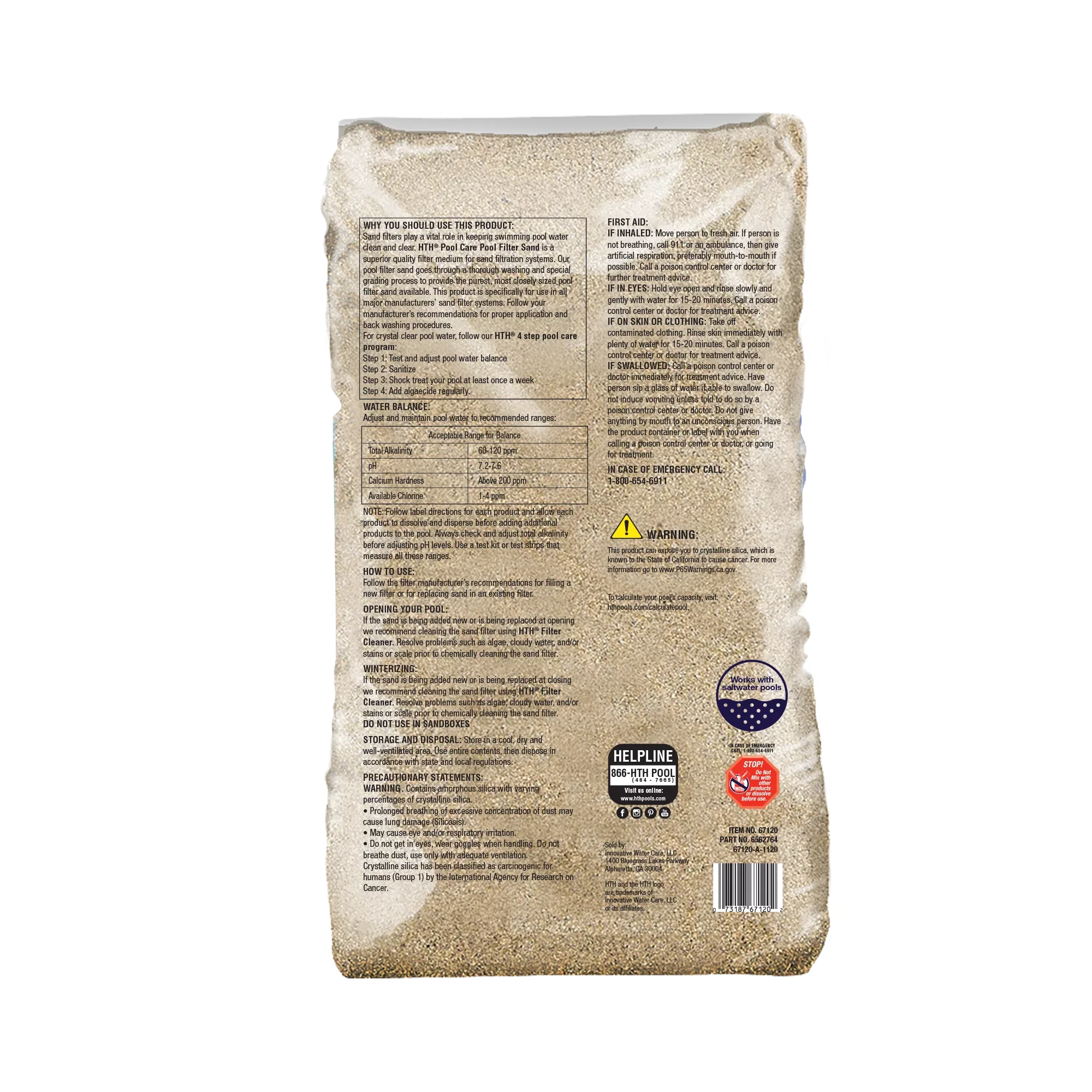 HTH Pool Care Pool Filter Sand for Swimming Pools, 50lb