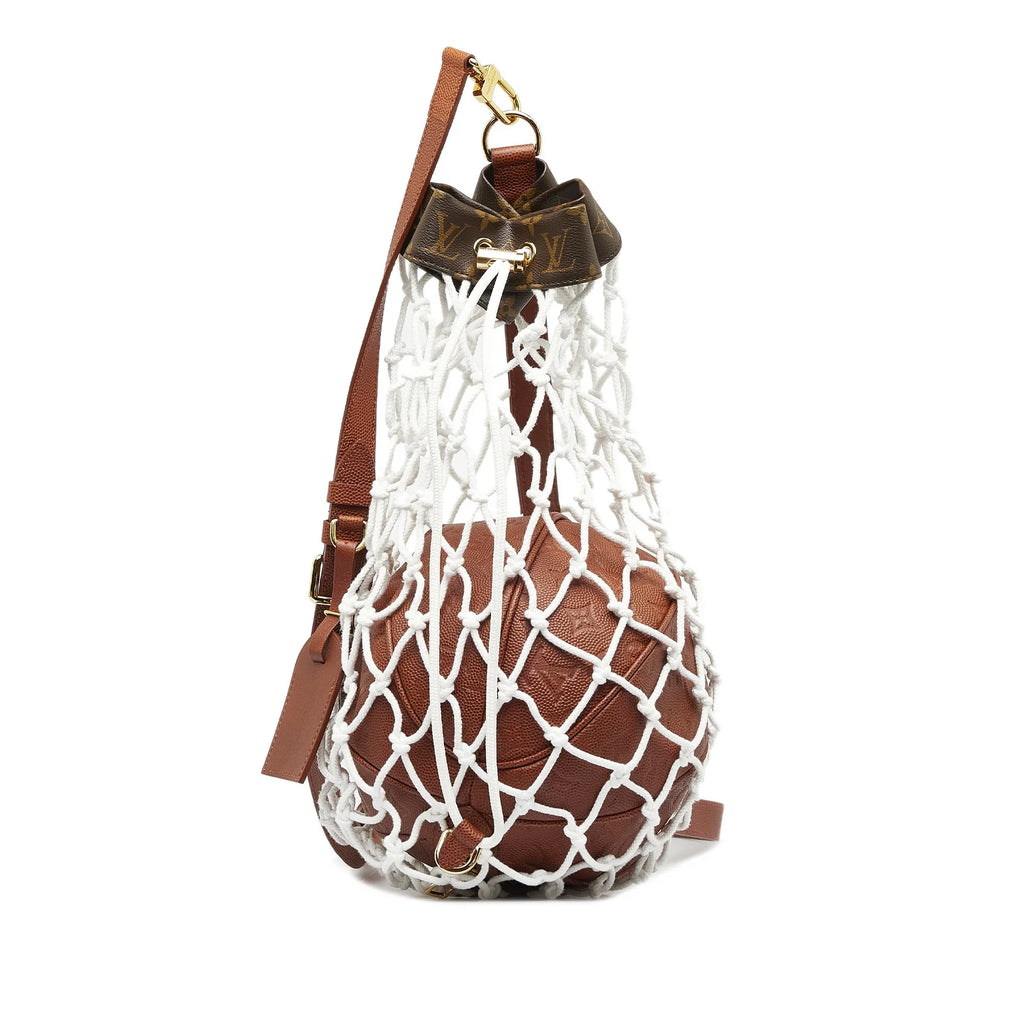 Pre-Owned Authenticated Louis Vuitton LV X NBA Ball In Basket Bag Calf Leather Brown Crossbody Bag Unisex (Like New)