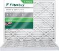 Filterbuy 24x25x1 MERV 8 Pleated HVAC AC Furnace Air Filters (3-Pack)