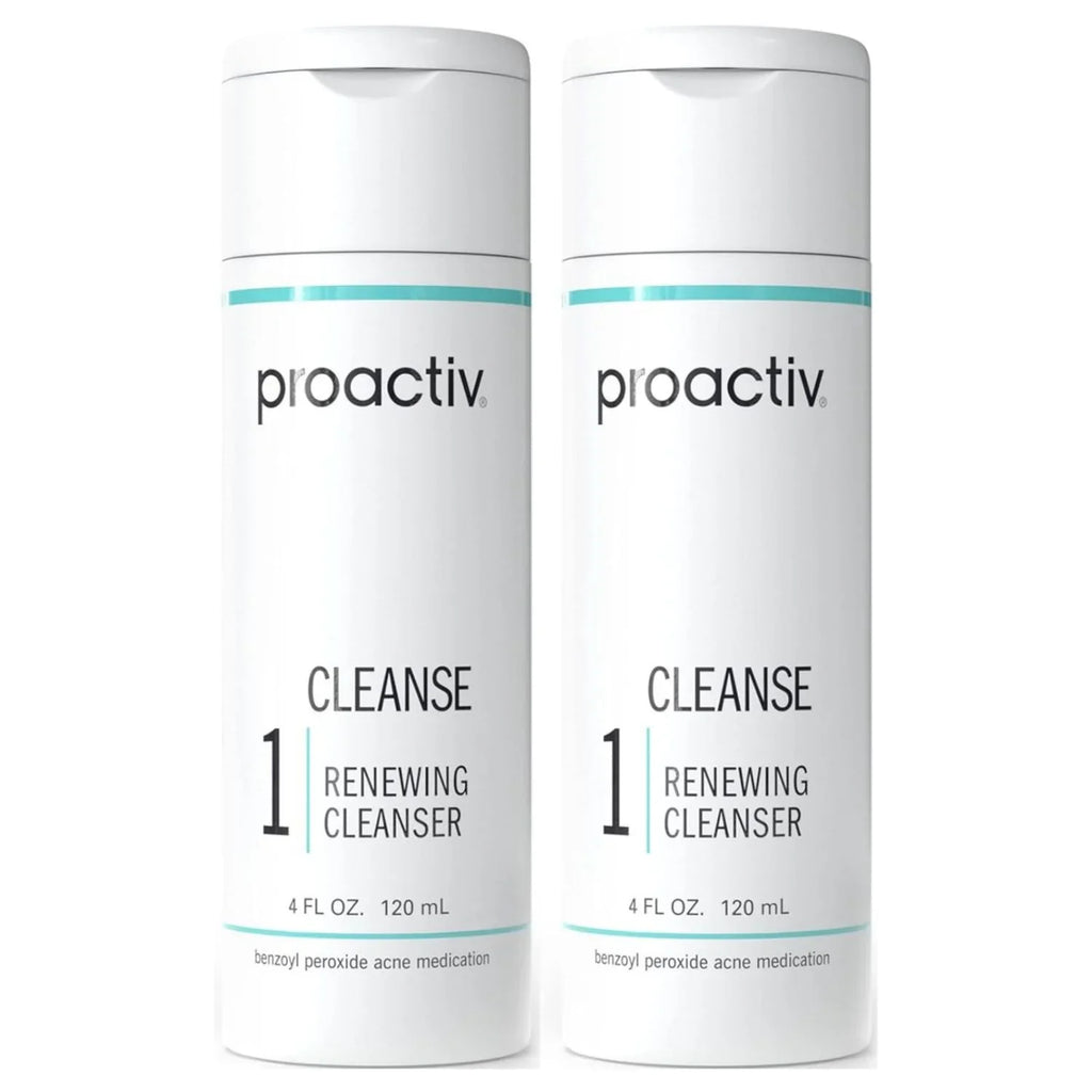Proactiv Solution Renewing Cleanser Acne Medication Step 1 Cleanse Pack of 2, 4 oz Each