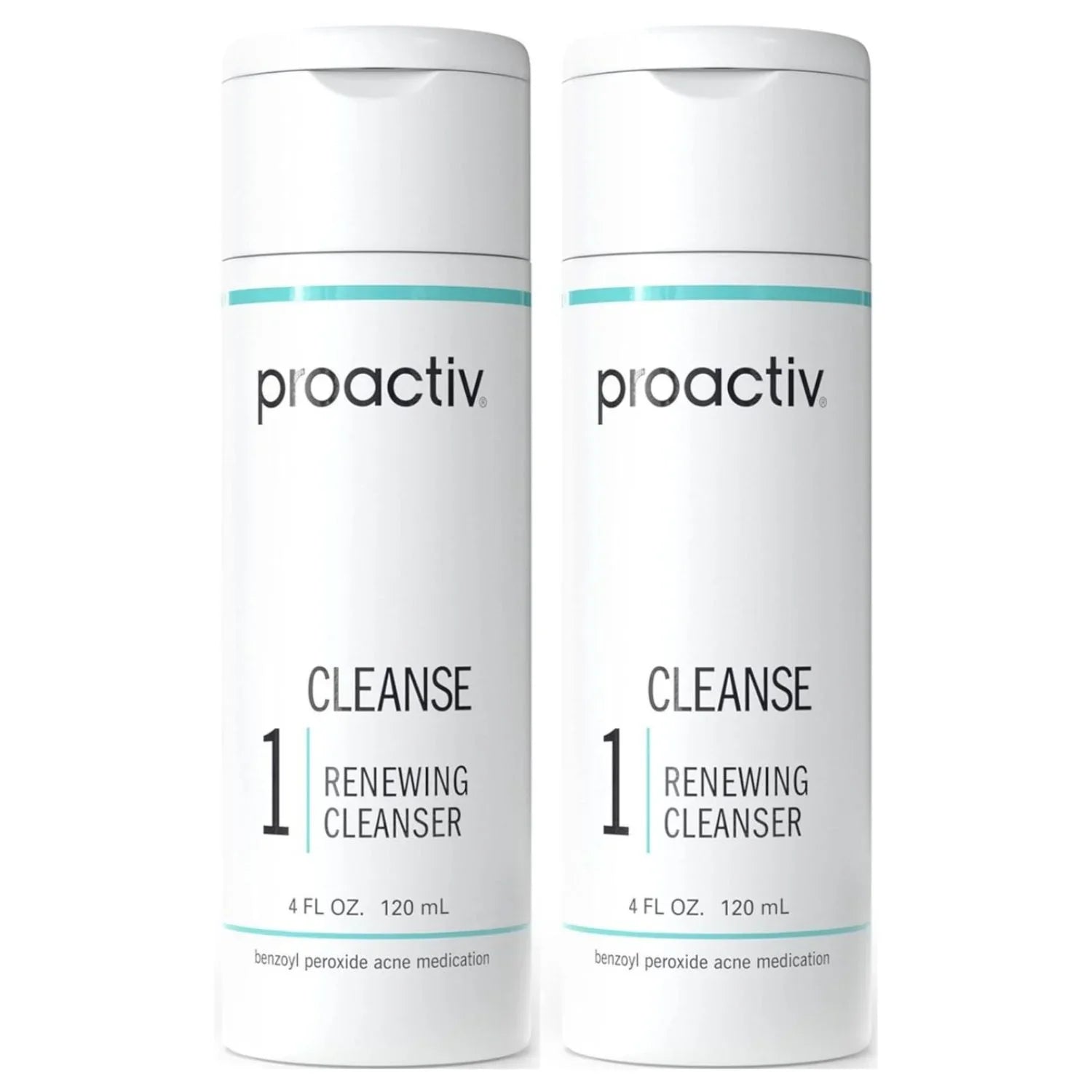 Proactiv Solution Renewing Cleanser Acne Medication Step 1 Cleanse Pack of 2, 4 oz Each