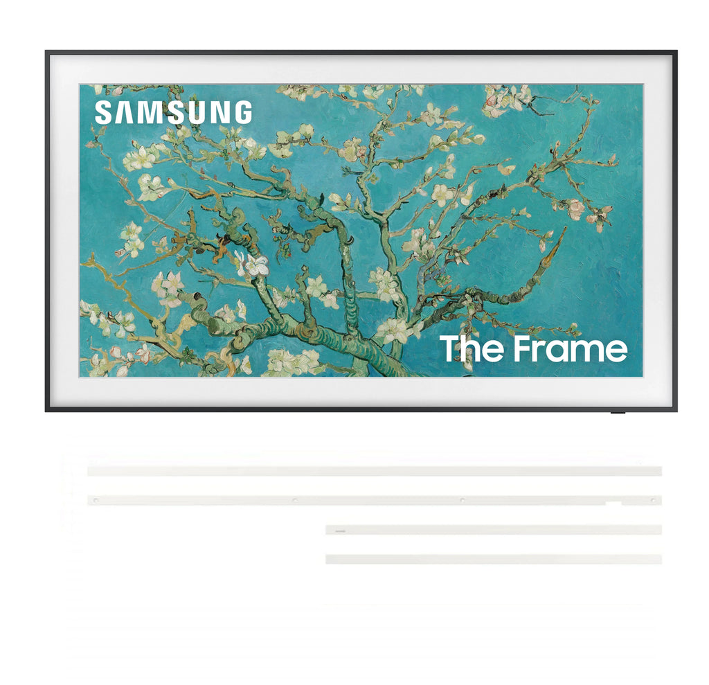 50-Inch Class QLED The Frame Series - Quantum HDR Smart TV with a VG-SCFA50WTB 50" The Frame Customizable Bezel - Modern White (2022)