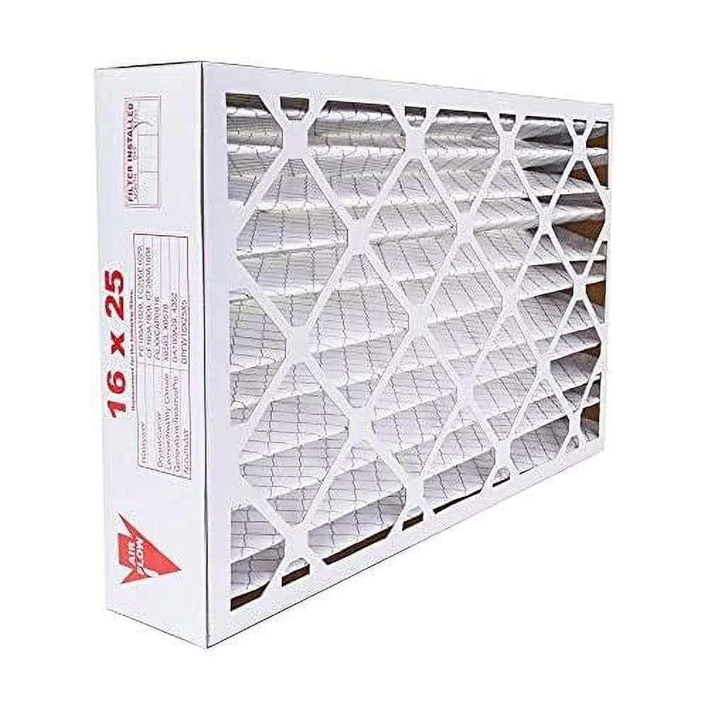 16X25x5 MERV 8 HV Furne Air Filter Replement For FC100A1029 CF200A1008 CF200D1625, Dust 4-Pk, Made In The