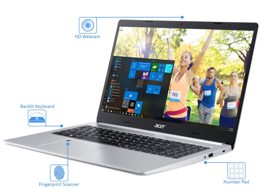Acer Aspire 5 Laptop, 15.6" IPS FHD Display, AMD Ryzen 3 3350U Upto 3.5GHz, 4GB RAM, 512GB NVMe SSD, Vega 3, HDMI, Wi-Fi, Bluetooth, Windows 10 Pro S