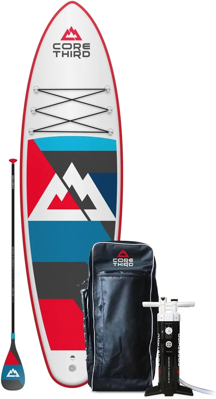 Core Third Destin 10'6" Inflatable Paddle Board for Beaches and Lakes with Complete SUP Kit