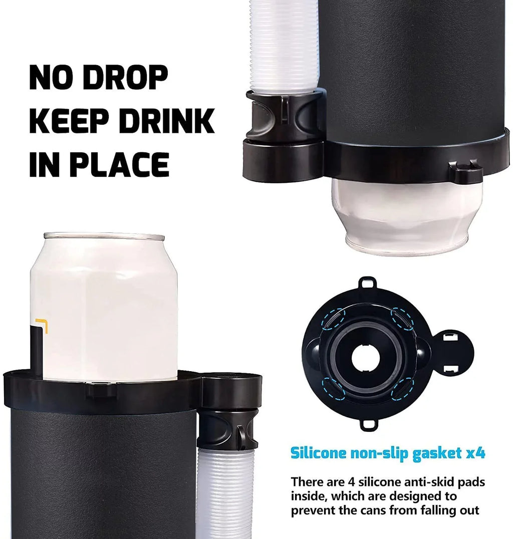 Jahy2Tech Portable Can/Bottle Cooler Cup with 2 Detachable Expandable Hose and Bottle Opener Keychain,Hose Funnel Cup for Beverage Drink, Built for Party Bottle Bottle Drinking Jet