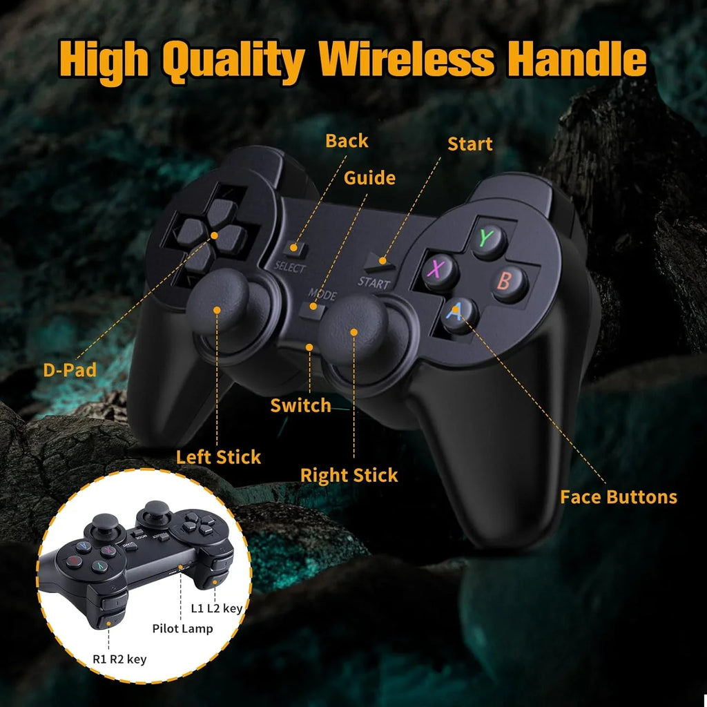 Game Stick Retro Game Console with Built in 25,004 Retro Games, Retro Play Game Stick, Emulator Console Game Stick Lite, Plug & Play Video Games for TV, 4K HD Output