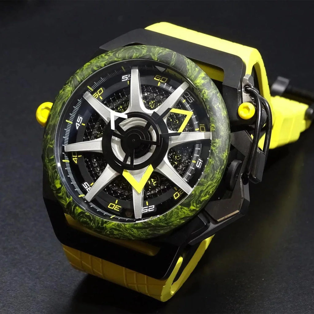 Mazzucato Rim Monza Reversible Chronograph Twin Dial Automatic Men Watch for Adult - Dark