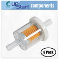 8-Pack 691035 Fuel Filter Replacement for MTD 14AA815K754 (2009) Garden Tractor - Compatible with 493629 Fuel Filter 40 Micron