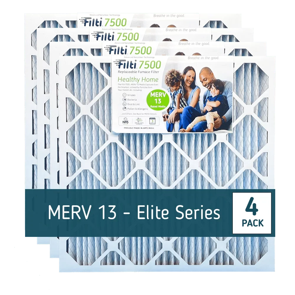 Filti 18x18x1 Air Filter MERV 13 | Pleated Home Air Filter | HVAC AC Furnace Filter MADE IN USA ( 2 Pack)