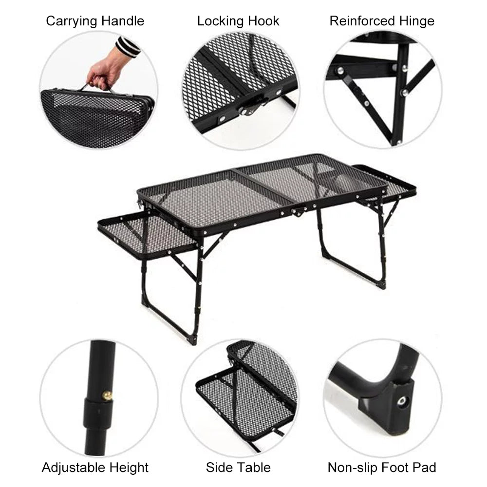 Lixada Folding Camping Table Mass Picnic Cooking Station for Convenient Food Prep