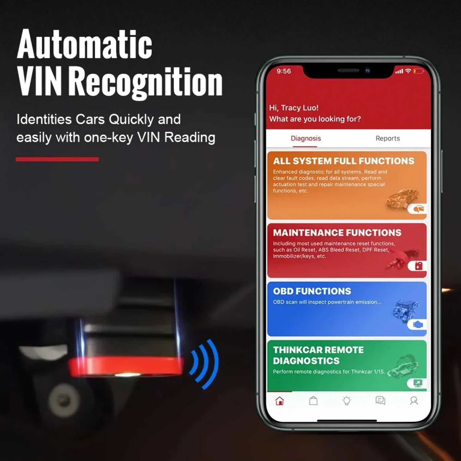 THINKCAR Bluetooth OBD2 Scanner Diagnostic Tool, OE Full-System Car Scanner for iOS & Android, Check Engine Light Fault Code Reader & Scan Tool for All 1996 & Newer Vehicles - THINKDIAG MINI