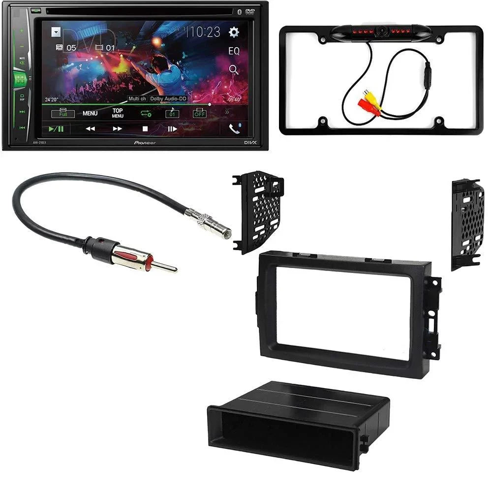 KIT4700 Bundle for 2007 Chrysler Aspen w/OEM Nav W/ Pioneer AVH-241EX Double DIN Car Stereo with Bluetooth/Backup Camera/Installation Kit/in-Dash DVD/CD AM/FM 6.2" Touchscreen Digital Media Receiver