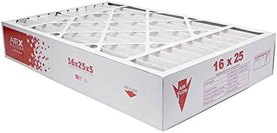 16X25x5 MERV 8 HV Furne Air Filter Replement For FC100A1029 CF200A1008 CF200D1625, Dust 4-Pk, Made In The