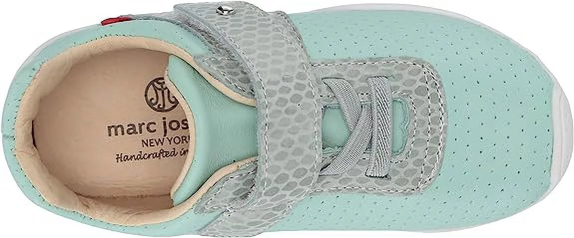 Marc Joseph New York Kid's Baby Toddler Genuine Leather Velcro Strap Shoe, 6