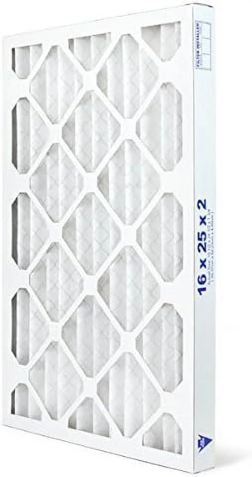 16X25x2 Air Filter MERV 8 Pleated HV Furne Air Filter, Dust 6-Pk, Made In The