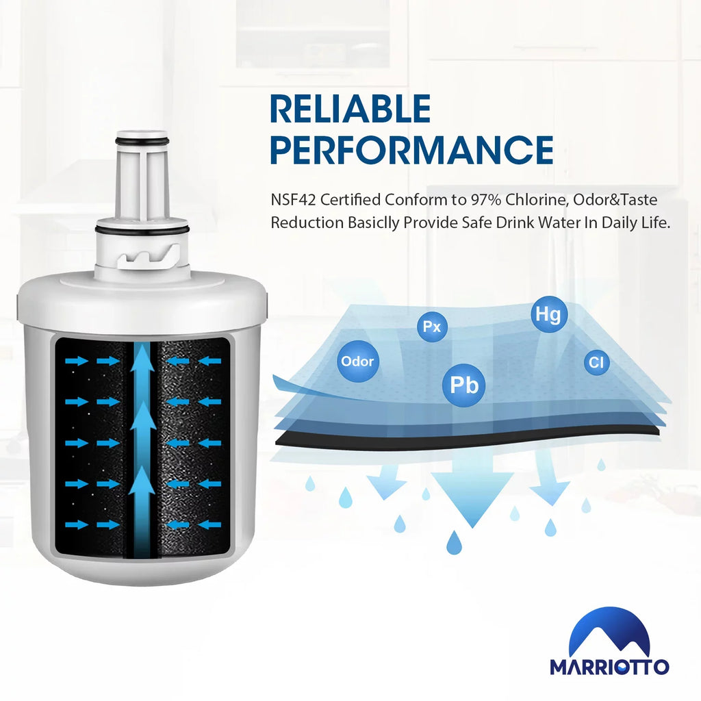 MARRIOTTO Replacement Water Filter For DA29-00003G, HAFCU1, RFG237AARS, 4 Pack