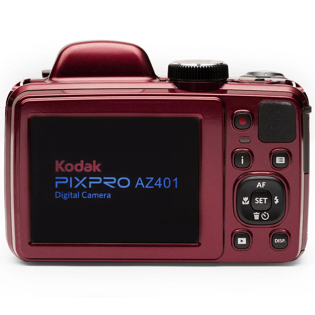 KODAK PIXPRO AZ401 Bridge Digital Camera - 16MP 40X Optical Zoom HD720p video (Red)
