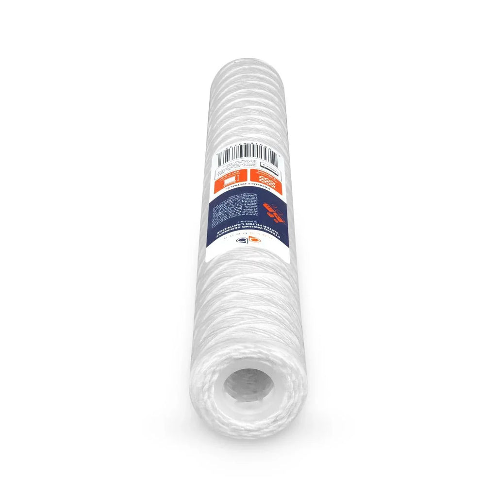 Aquaboon 5 Micron 20" x 2.5" String Wound Sediment Water Filter Cartridge | Universal Replacement for Any 20 inch RO Unit | Compatible with 101-230, PD-5-20, AP110-2C, P5-20, CFS124-C20, 6-Pack