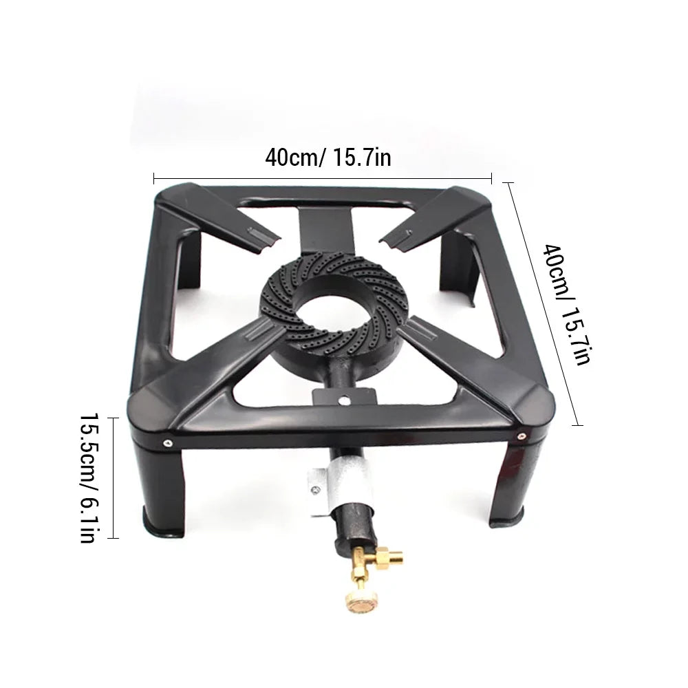 Lixada Portable Cast Iron Stove Propane Gas Camping Suitable for Outdoor Use