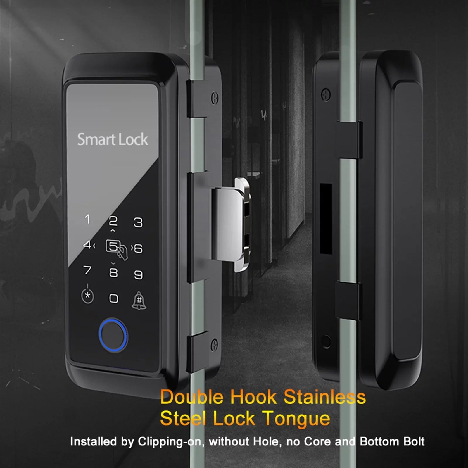 MIXFEER Smart Lock Fingerprint Lock Door Lock Keypad Door Lock with Handle Fingerprint Electronic Deadbolt Door Lock Smart Door Lock Compatible with APP