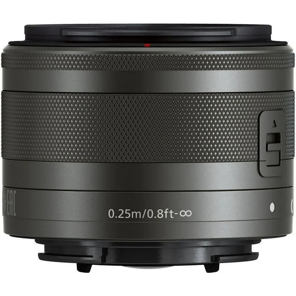 EF-M 15-45mm f/3.5-6.3 IS STM Lens (Graphite) - PixiBytes Basic Bundle
