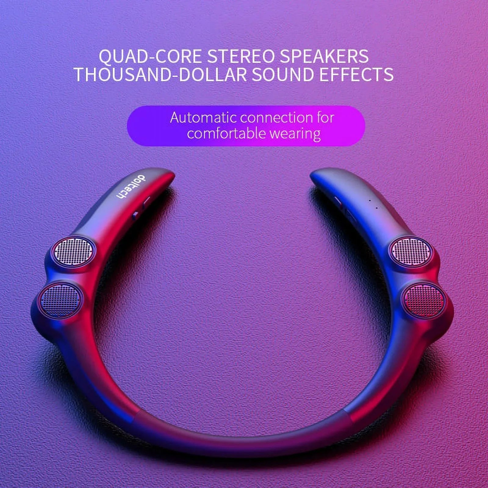 Bluetooth Compatible Speaker Hang Neck Wireless 9d Stereo Bass Portable Wearable Player 85g Mass Light 4 Speakers For Sports - Speakers
