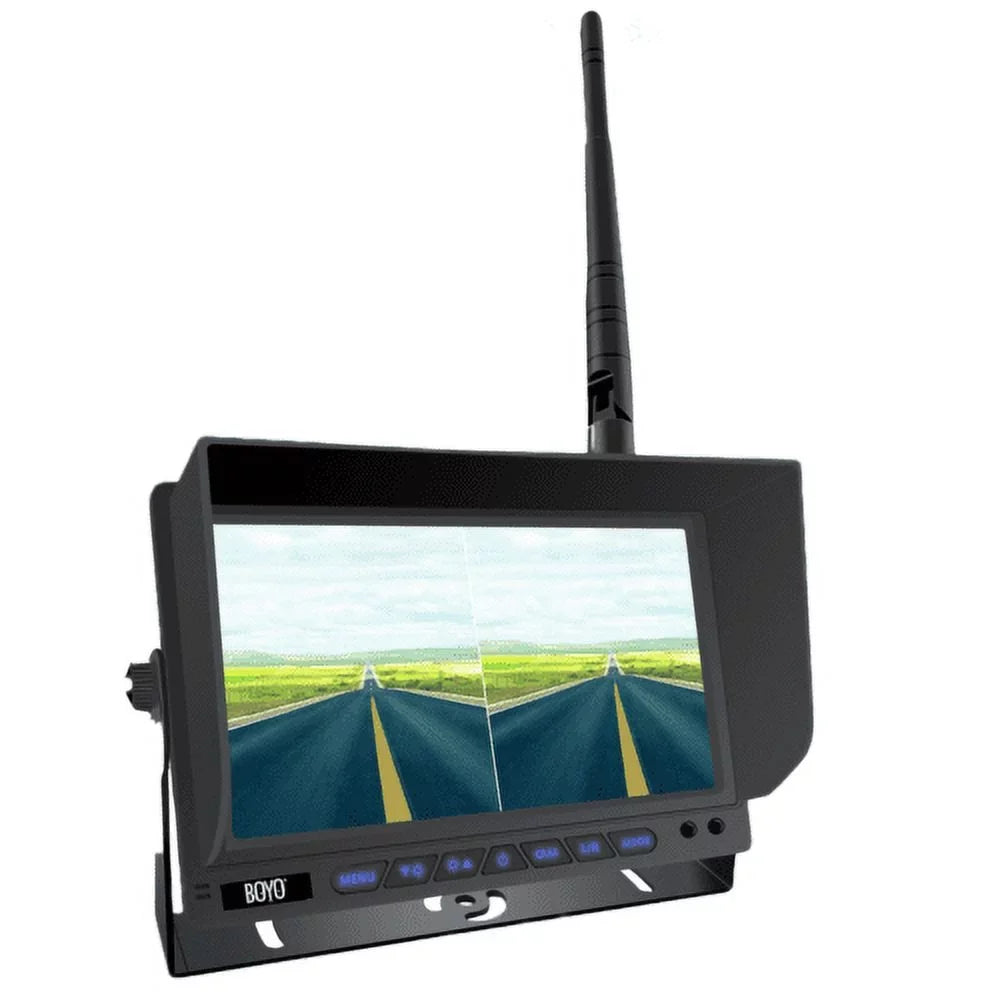 BOYO VTC701AHD-Q2 Vehicle AHD Backup Camera System with 7” Monitor and Backup Camera for Car, Truck, SUV and Van (2 Channel)