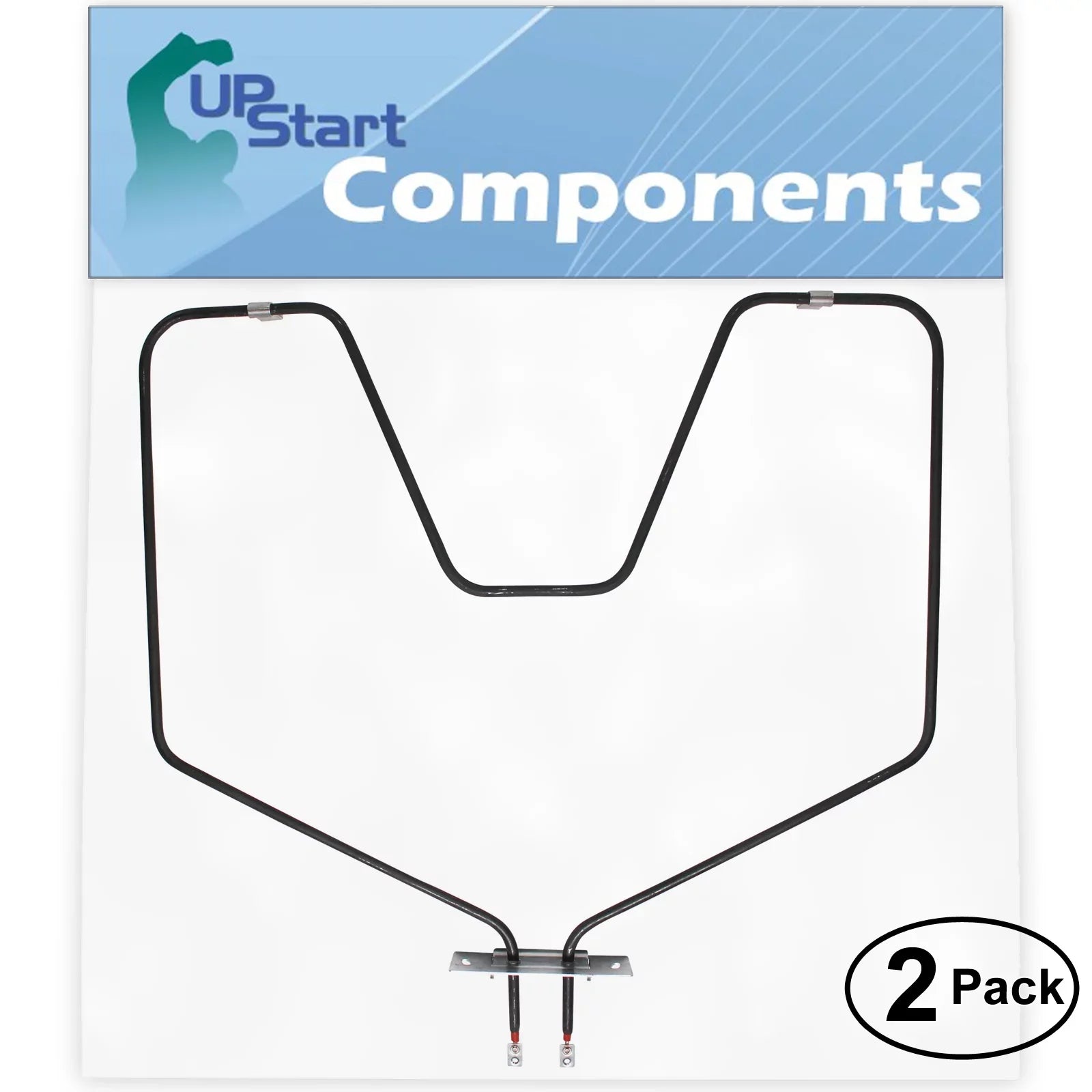 2-Pack Replacement for General Electric RC548*W2 Bake Element - Compatible with General Electric WB44X5082 Oven Heating Element