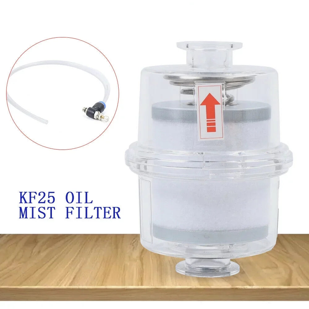 TFCFL Oil Mist Filter for Vacuum Pump Fume Separator Exhaust Filter KF25 White