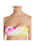 Aqua Womens Bandeau Strapless Swim Bottom Separates Pink L