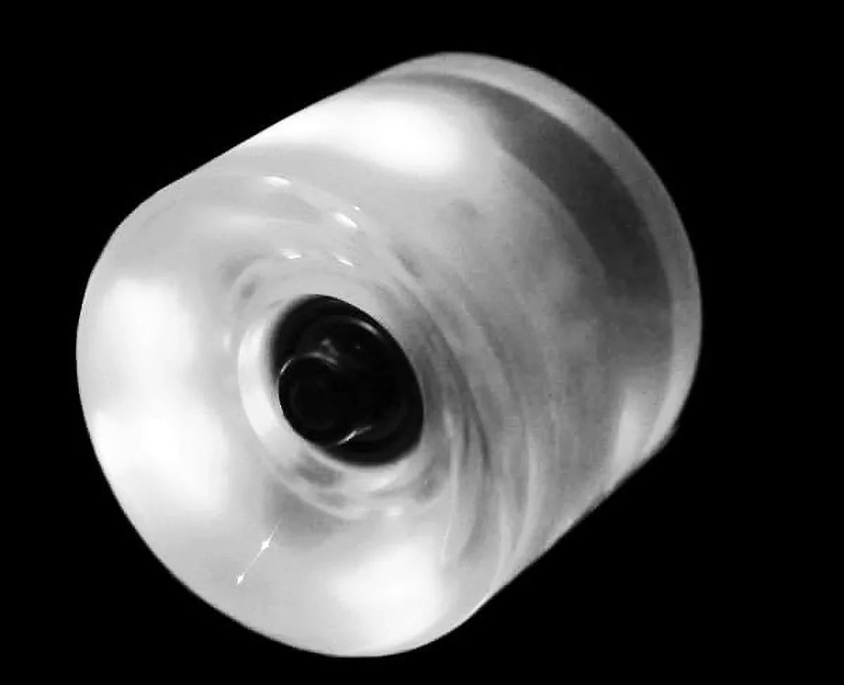 65mm White LED WHEELS Night Light Longboard Combo 180mm Trucks/Bearings/Risers