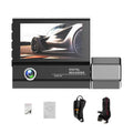 Arealer 3 Cameras Dash Cam 4in Clear Car Rearview Mirror Car Video Recording Car Recorder Auto Safety Driving Recorder