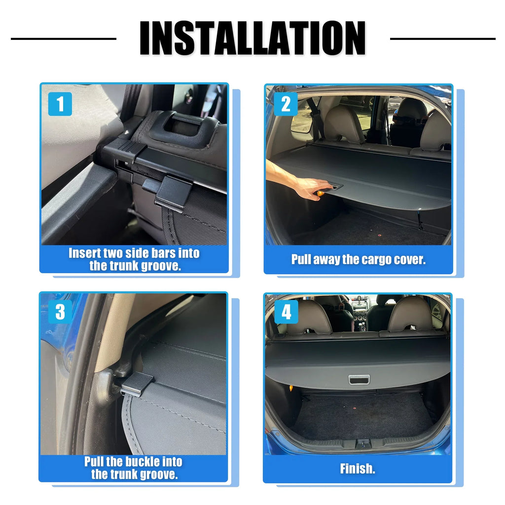Unique Bargains Retractable Cargo Cover Rear Trunk cover Shield Shade Fit for Nissan Rogue 2021-2024 Not for Rogue Sport