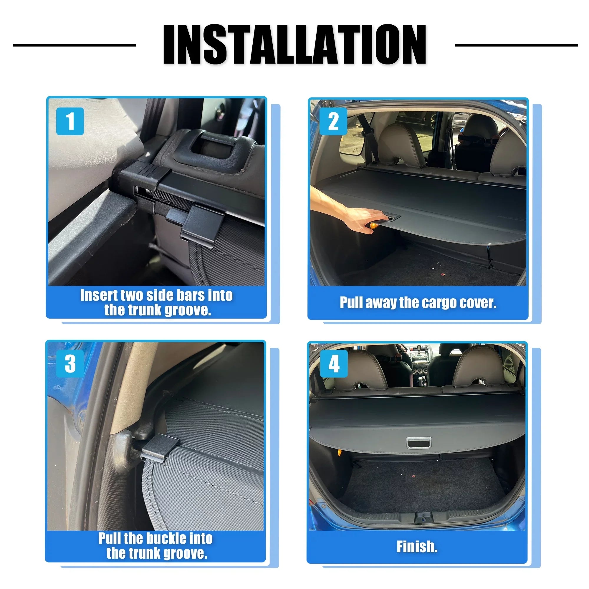 Unique Bargains Retractable Cargo Cover Rear Trunk cover Shield Shade Fit for Nissan Rogue 2021-2024 Not for Rogue Sport