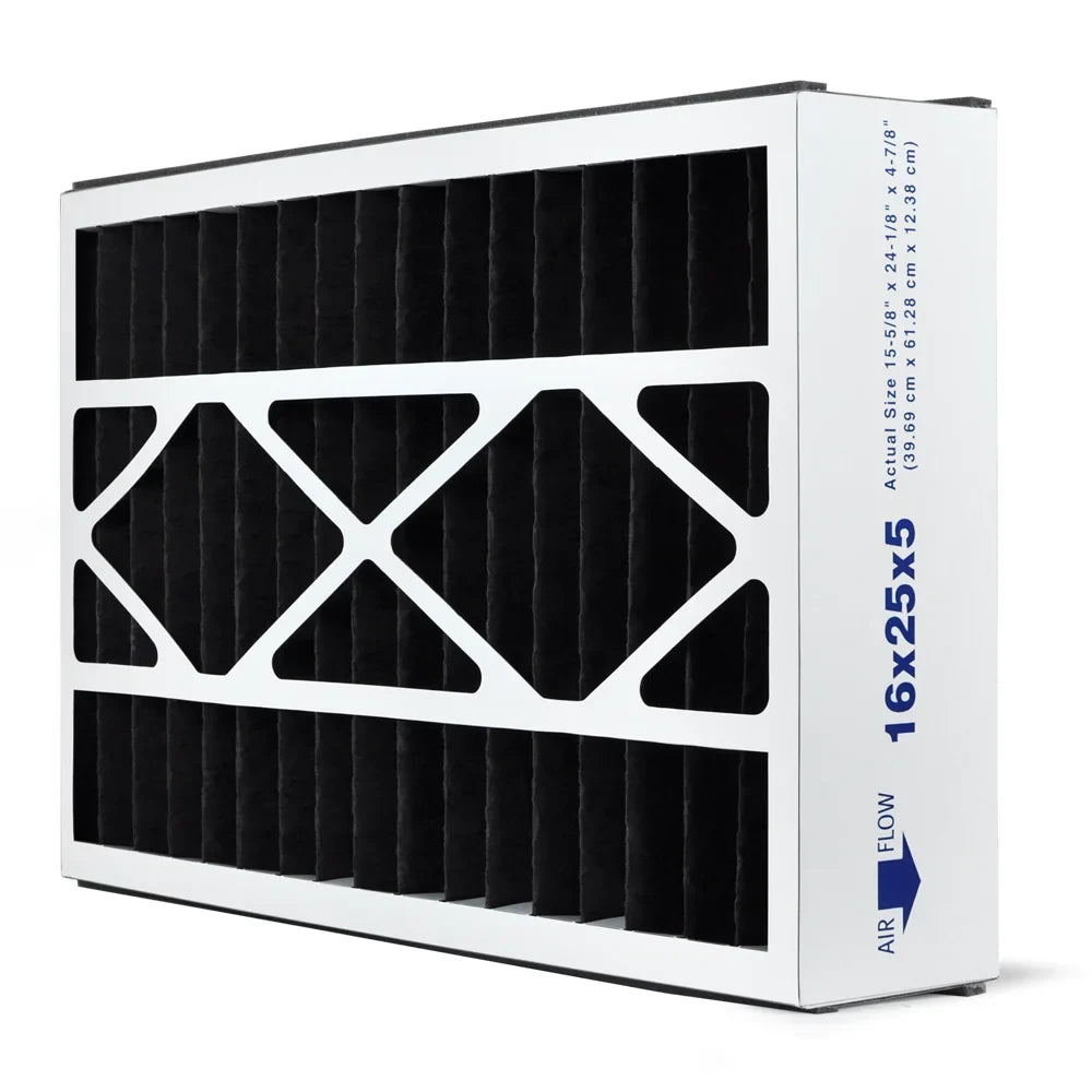 AIRx Filters Odor 16x25x5 Air Filter MERV 8 Replacement for Air Bear Trion 229990-105 255649-105 259112-105 455602-119 to Fit Media Air Cleaner Cabinet 455602-625 455602-627 Air Bear, 2-Pack