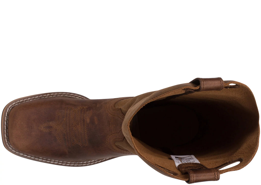 Smoky Mountain Boys' Waylon Western Boot Square Toe Distressed Brown 5 D(M) US