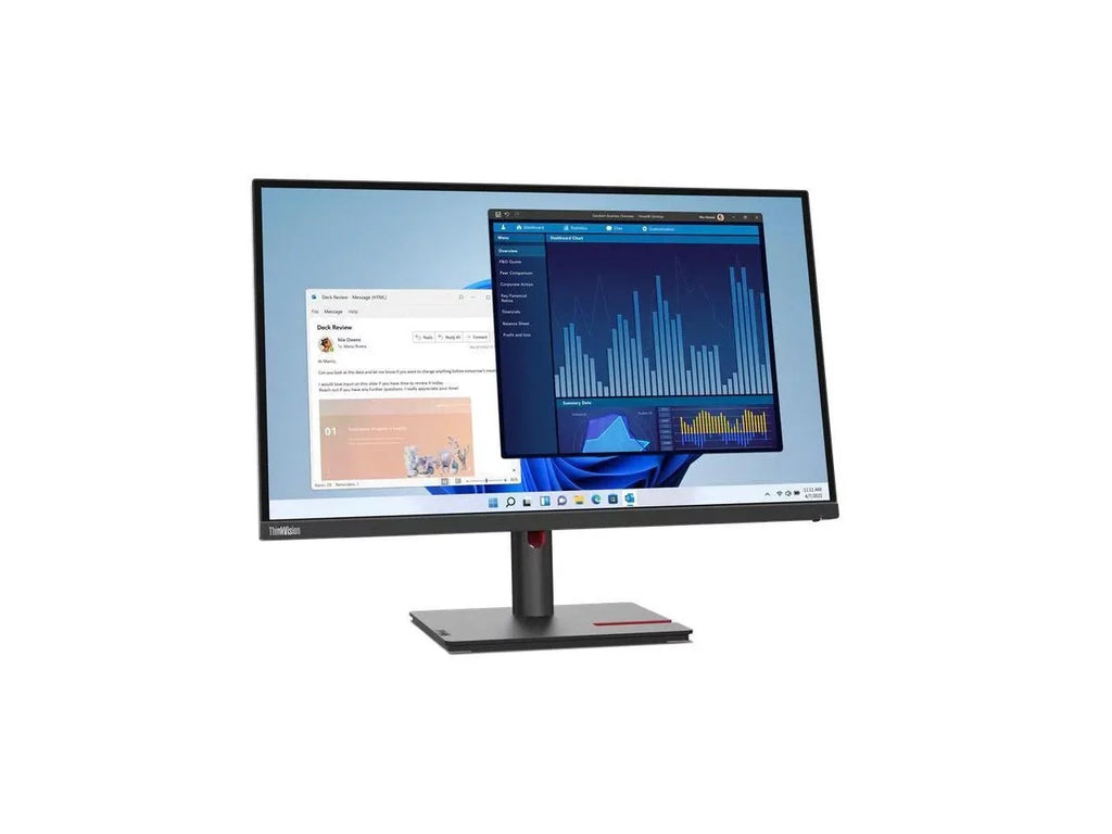 ThinkVision T27p-30 27" 4K UHD LCD Monitor - 16:9 - Jet - 27" Class - In-plane Switching (IPS) Technology - 3840 x 2160 - 1.07 Billion Colors - 350 Nit - 4 ms - 60 Hz Refresh Rate -