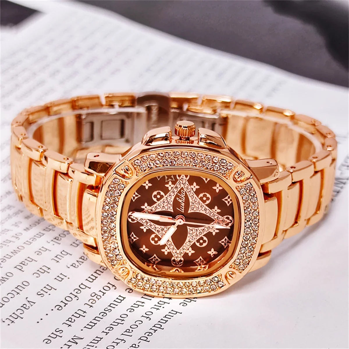 RICORTS Back To School Supplies Sale Women's Rose Gold Tone Bracelet Watch Christmas Day Gift