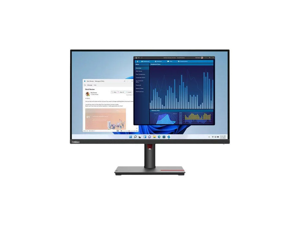 ThinkVision T27p-30 27" 4K UHD LCD Monitor - 16:9 - Jet - 27" Class - In-plane Switching (IPS) Technology - 3840 x 2160 - 1.07 Billion Colors - 350 Nit - 4 ms - 60 Hz Refresh Rate -